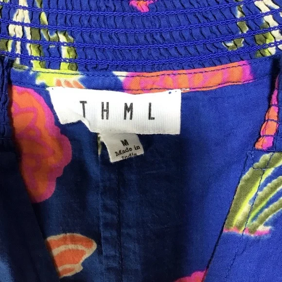 THML Blue and Pink Floral Blouse - Picture 7 of 11